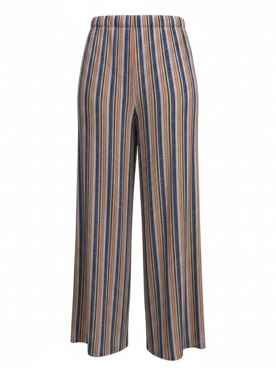 Zara Pants - Zara Trafaluc Striped Knit Wide Leg Pants S Metallic Boho Festival Lounge